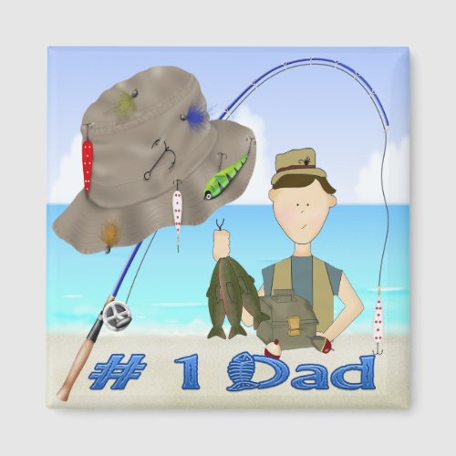 Fishing Fathers Day Magnet