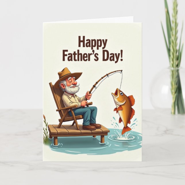 Fishing Fathers Day Moment Card (Front)