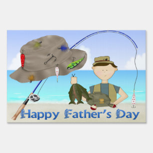 Fishing Father's Day Yard Sign