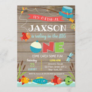Fishing First Birthday Invitations