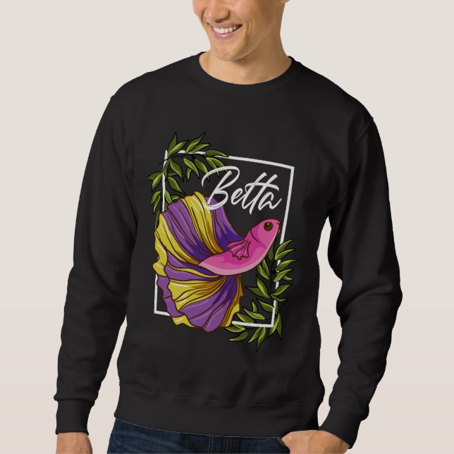 Fishing Fish Betta  Sweatshirt (Front)