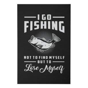 Fishing Fish Love Fishing Rod Fisherman Funny Gift Faux Canvas Print