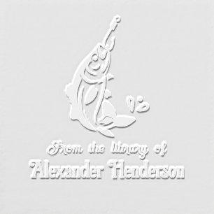 Fishing: Fish on a Hook Library Book Name Embosser