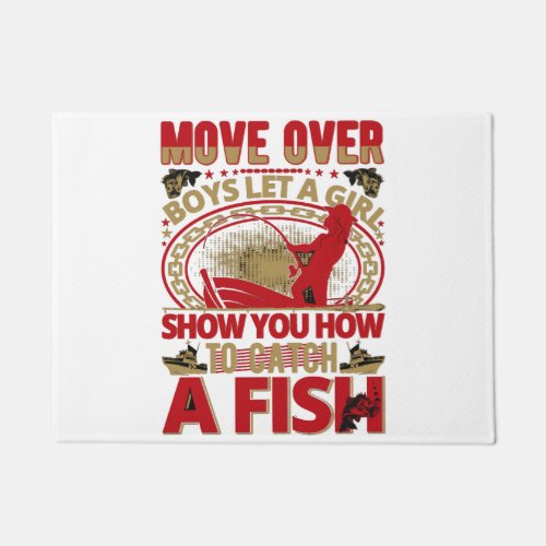 Fishing fish outdoor doormat