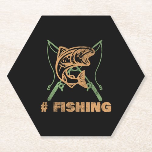 Fishing fish           paper coaster