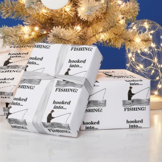 Fishing Fisherman Birthday Wrapping Paper