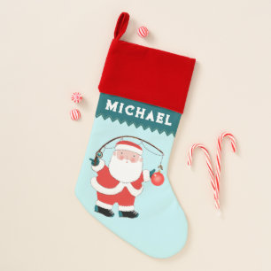 Fishing Fisherman Christmas Stocking