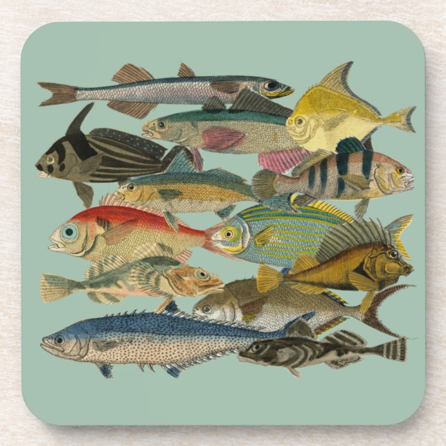 Fishing Fisherman Deep Sea Fishing Exotic Tropical Beverage Coaster (Front)