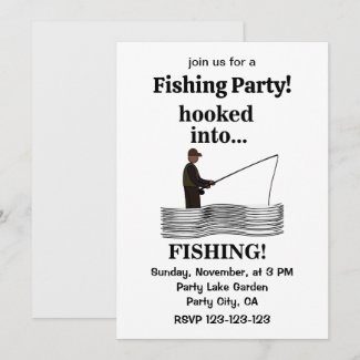 Fishing Fisherman Fishing Party Invitation