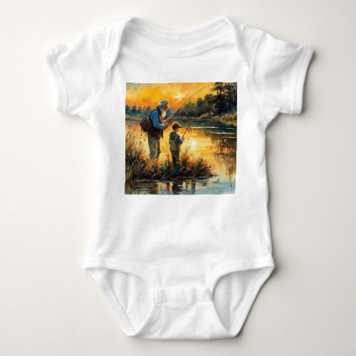 Fishing Fisherman Nature _ Royalty Baby Bodysuit