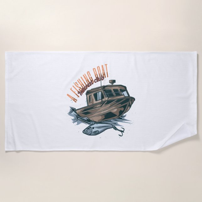 Fishing Fishing Boating Fishing Beach Towel (Front)