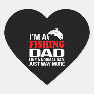 Fishing - fishing dad - shirt heart sticker
