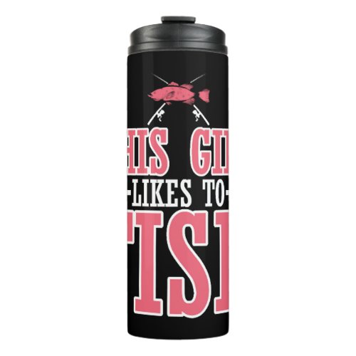 fishing fishing funny saying gift idea thermal tumbler