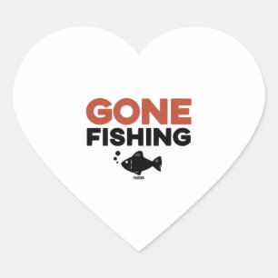 Fishing fishing hobby patience gift heart sticker