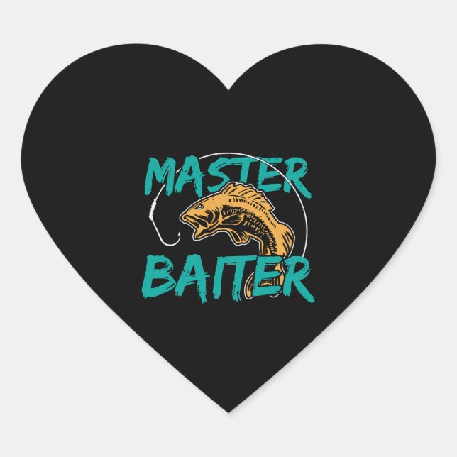Fishing fishing hook   heart sticker (Front)