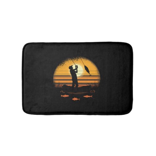 Fishing fishing rod fishing pole Fisherboat Bath Mat