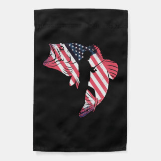 Fishing fishing rod fishing pole perch USA kayak Garden Flag