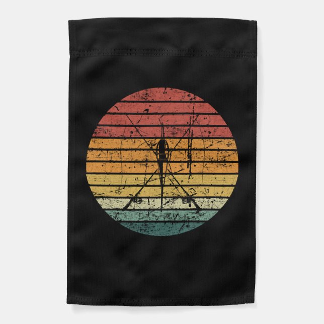 Fishing Fishing Rod Retro Garden Flag (Front)