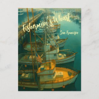 Fishing Fleet at Fisherman’s Wharf, San Francisco Postcard