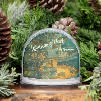 Fishing Fleet at Fisherman’s Wharf, San Francisco  Snow Globes