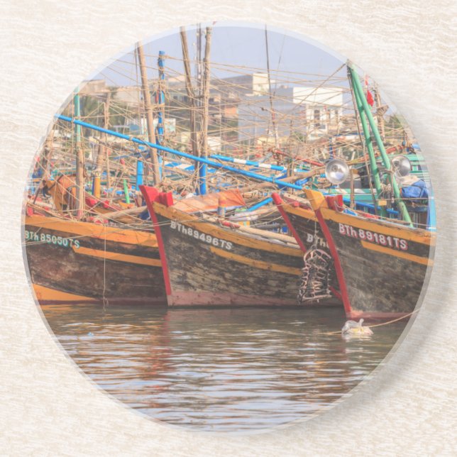 Fishing fleet drink coaster (Front)