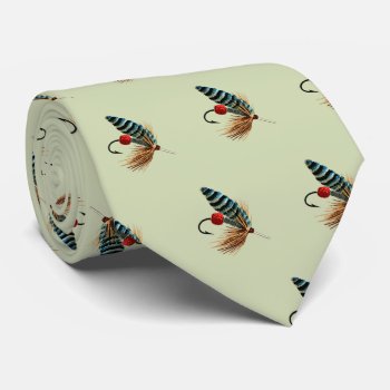 Fishing Flies Freshwater Fisherman Neck Tie by millhill at Zazzle