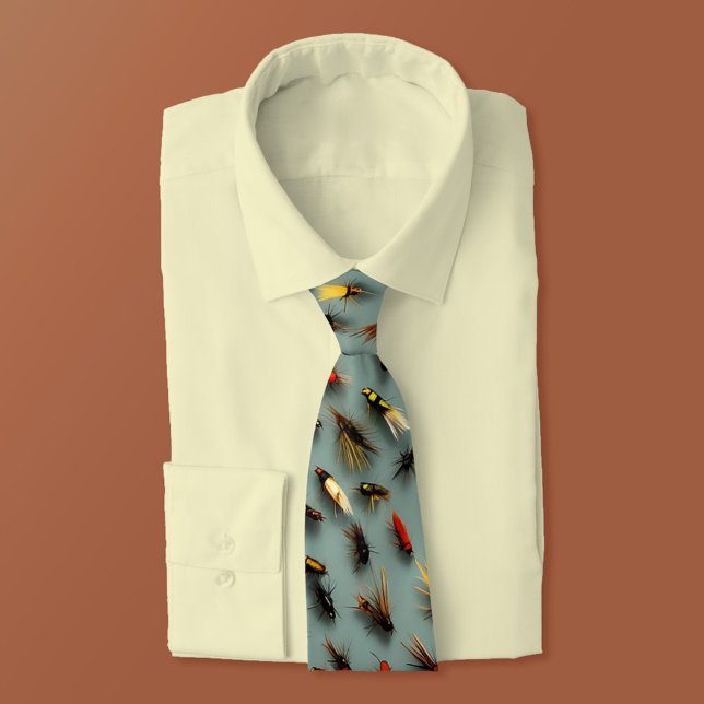 Fishing Flies - Happy Fathers Day Neck Tie (Creator Uploaded)