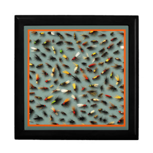 Fishing Flies Keepsake Storage  Gift Box