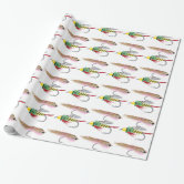aqua fishing lures wrapping paper