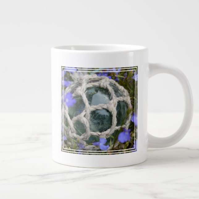 Fishing Float Among Flowers Giant Coffee Mug (Right)