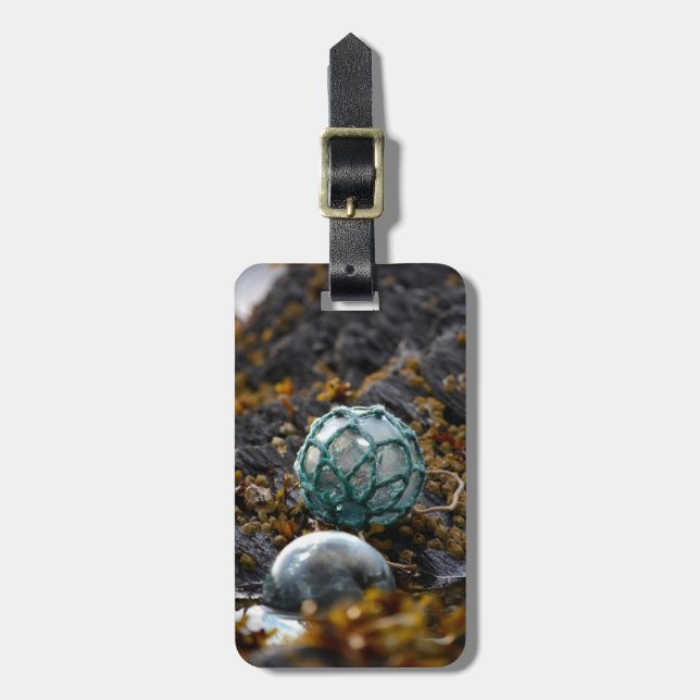 Fishing float in tide pool, Alaska Luggage Tag (Front Vertical)