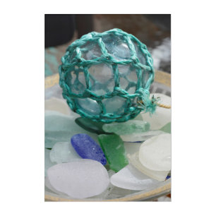 Fishing float on glass, Alaska Acrylic Print