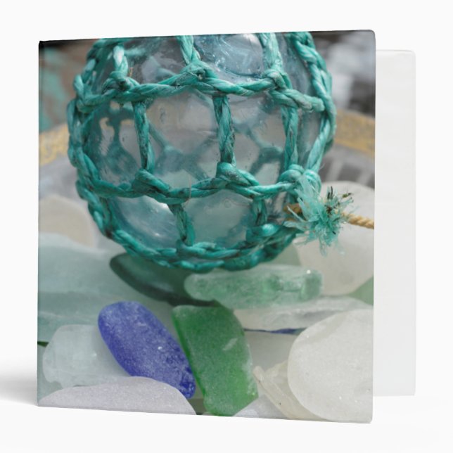 Fishing float on glass, Alaska Binder (Front/Inside)