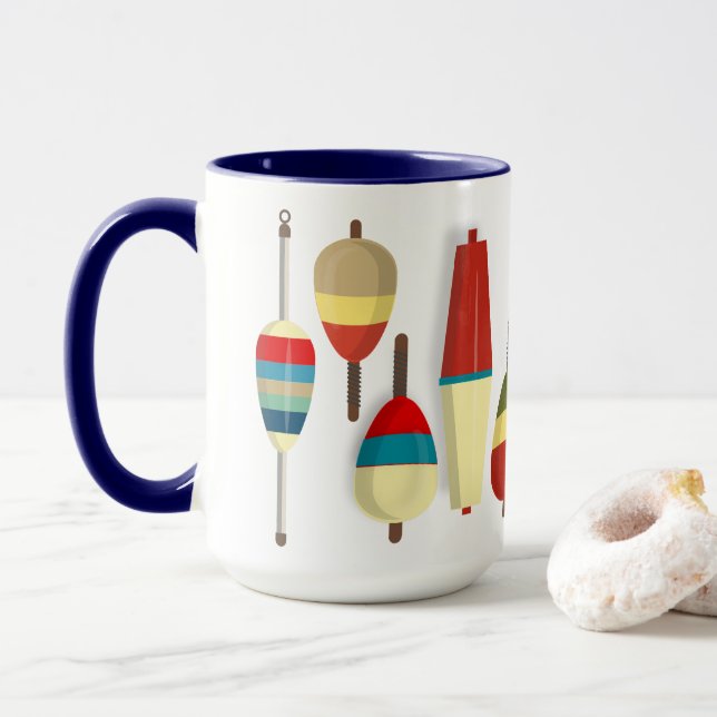 Fishing Floats / Bobbers Mug (With Donut)