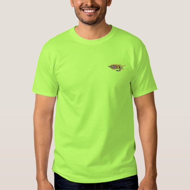 Fishing Fly Embroidered T-Shirt (Front)