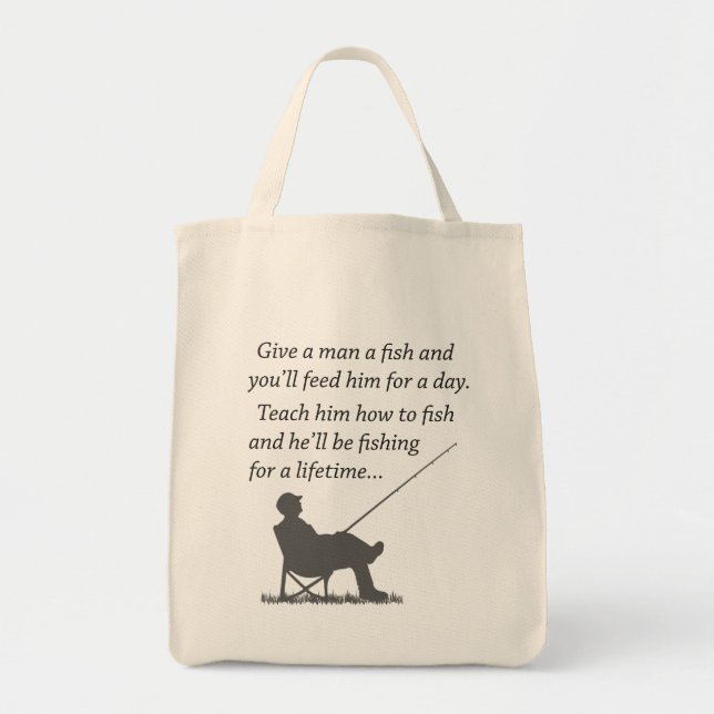 Fishing for a Lifetime Tote Bag (Front)