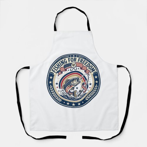 Fishing For Freedom Patriotic Patriotic Hobby Vint Apron