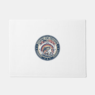 Fishing For Freedom Patriotic Patriotic Hobby Vint Doormat
