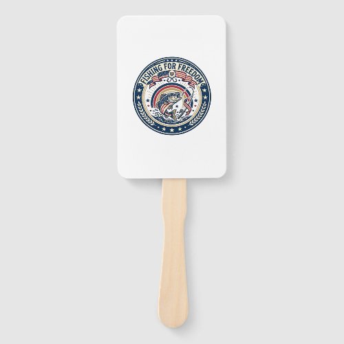 Fishing For Freedom Patriotic Patriotic Hobby Vint Hand Fan