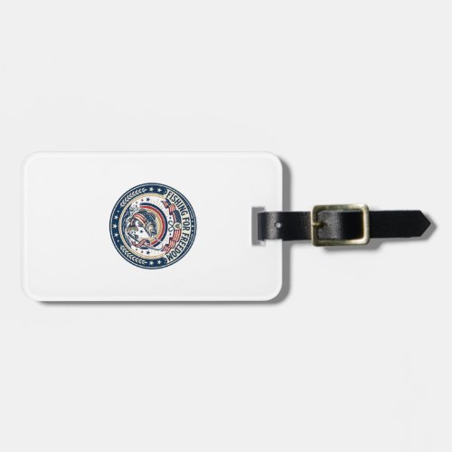 Fishing For Freedom Patriotic Patriotic Hobby Vint Luggage Tag