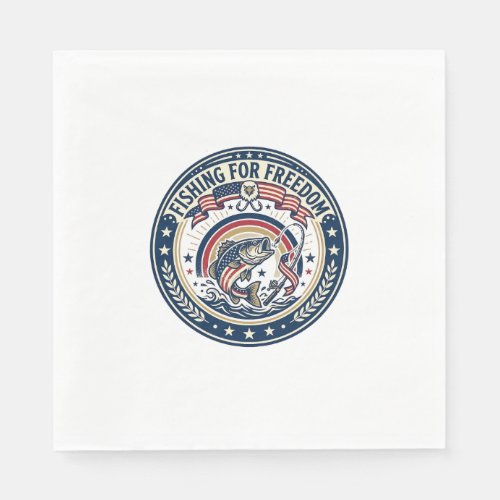 Fishing For Freedom Patriotic Patriotic Hobby Vint Napkins