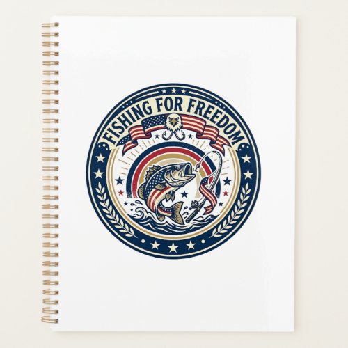 Fishing For Freedom Patriotic Patriotic Hobby Vint Planner