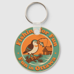 Fishing for Fun in Ottawa Art Keychain