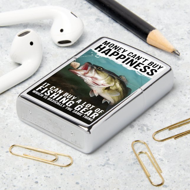 Fishing For Happiness Zippo Lighter (On Table 2)