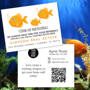 fishing for referralsrweal estate Announcement Postcard
