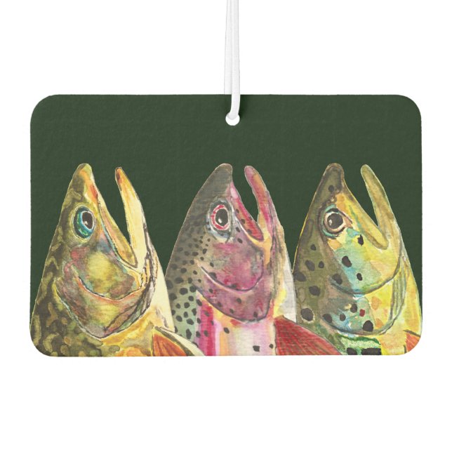 Fishing for Three Fat Trout Air Freshener (Front)