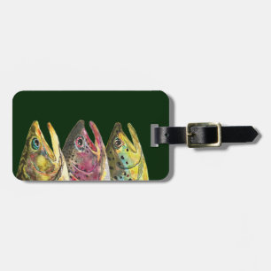 Fishing for Three Fat Trout Luggage Tag