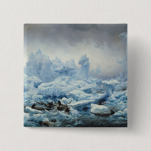 Fishing for Walrus in the Arctic Ocean, 1841 Button