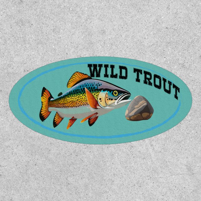 Fishing For Wild Rainbow Trout Patch (Front)