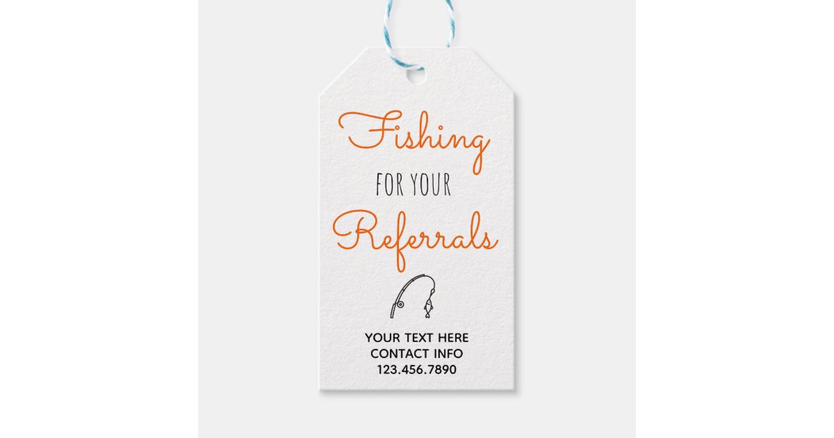 Fishing for Your Referrals Business Gift Tags